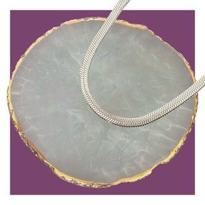 Silver Plated Herringbone Chain Necklace BRAND NEW Fashion Jewelry for Layering